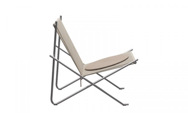 PK4 ST Hemp Rope Natural Seat Cushion with Canvas and Satin Finish