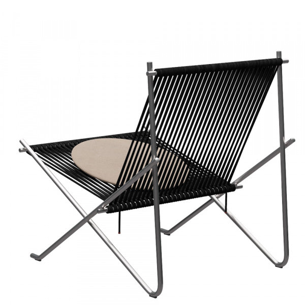 PK4 ST Hemp Rope Black Seat Cushion with Canvas and Satin Finish
