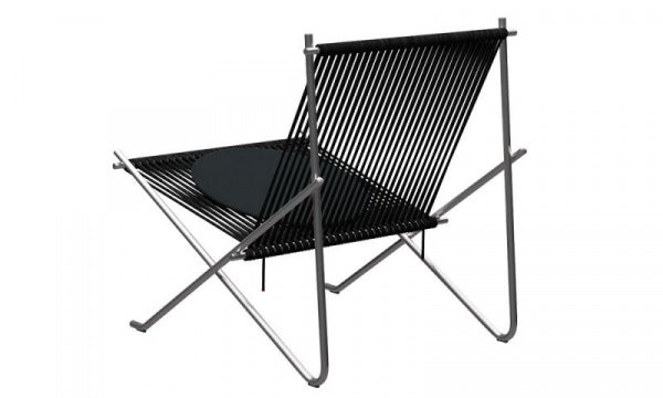 PK4 ST Hemp Rope Black Seat Cushion with Canvas and Satin Finish