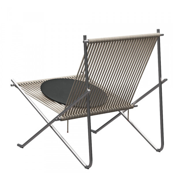 PK4 ST Hemp Rope Natural Seat Cushion with Leather Satin Finish