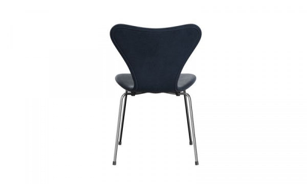 Seven Chair 3107 Fully padded Velvet Belfast 143 Grey-blue Chrome legs