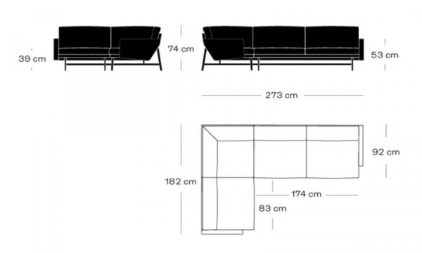 LISSONI corner sofa PL114 Christianshavn