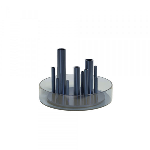 IKERU VASE Low Dusk Blue