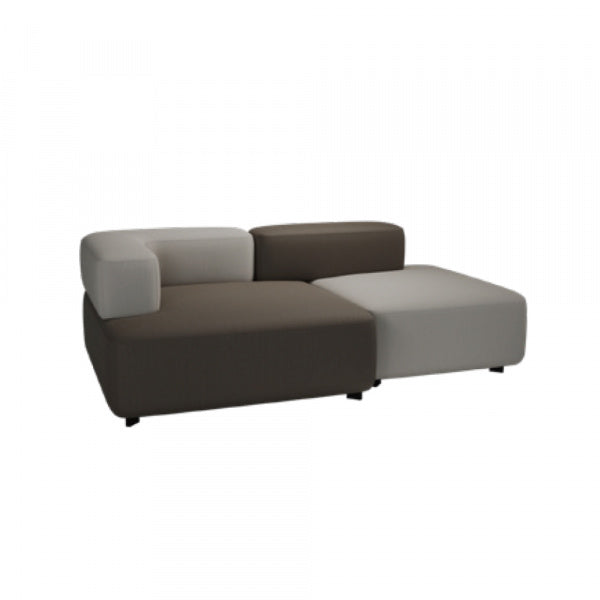 ALPHABET SOFA SERIES 2-Seater PL210-3 Steelcut Trio, Gray Brown 376, White &amp; Gray 205