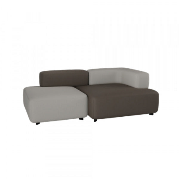 ALPHABET SOFA SERIES 2-Seater PL210-4 Steelcut Trio, Gray Brown 376, White &amp; Gray 205