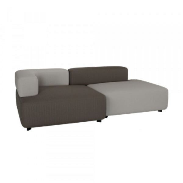 ALPHABET SOFA SERIES 2-Seater PL240-4 Steelcut Trio, Gray Brown 376, White &amp; Gray 205