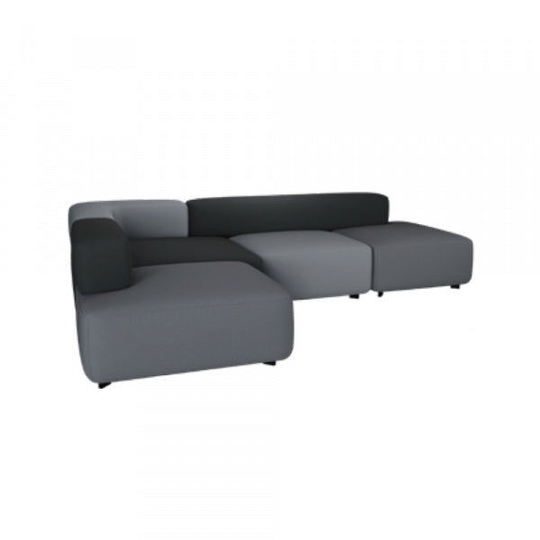ALPHABET SOFA SERIES 4-seater PL300-3, Christianshavn, Light Gray Uni 1170 and Light Gray 1171
