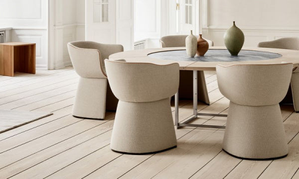 MONOLIT Dining Chair CM221 Designer Selection Leather Piping x HALLINGDAL200