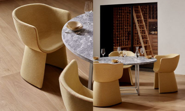 MONOLIT Dining Chair CM221 Designer Selection Leather Piping x HALLINGDAL407