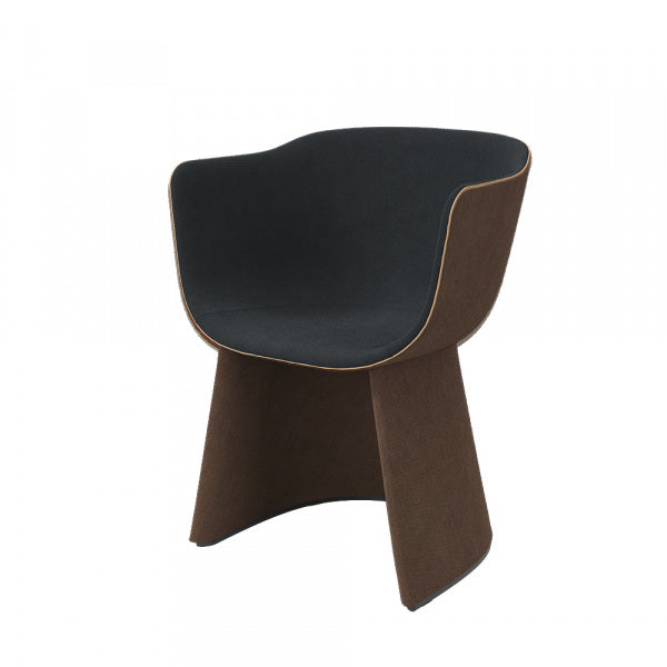 MONOLIT Dining Chair CM221 Designer Selection Leather Piping VIDAR182 x SUNNIVA363