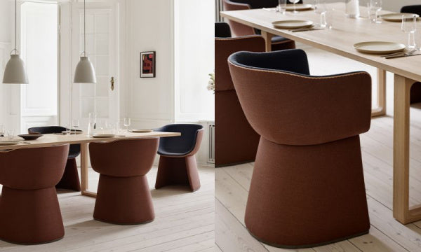 MONOLIT Dining Chair CM221 Designer Selection Leather Piping VIDAR182 x SUNNIVA363