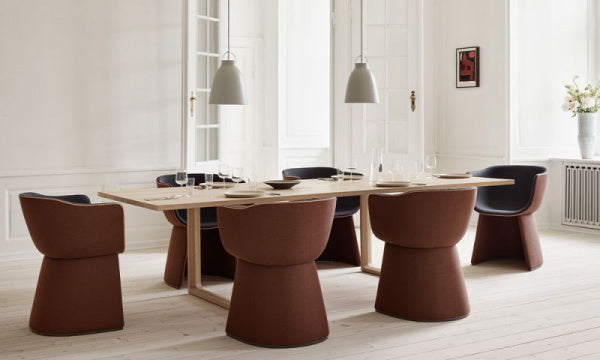 MONOLIT Dining Chair CM221 Designer Selection Leather Piping VIDAR182 x SUNNIVA363