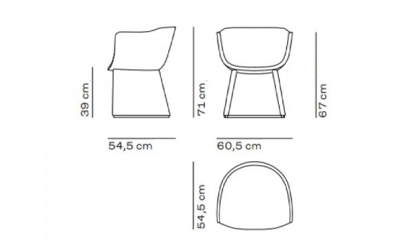 MONOLIT Lounge Chair CM231 Designer Selection Leather Piping x VIDAR972