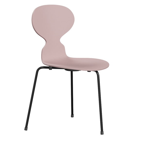 ANT Ant Chair 3100, 3-legged, Colored Ash with Pale Rose and Black Legs