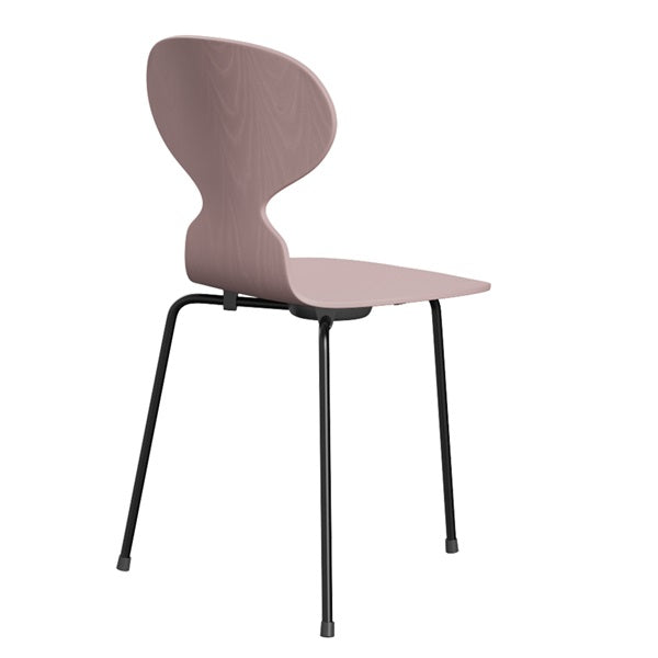 ANT Ant Chair 3100, 3-legged, Colored Ash with Pale Rose and Black Legs