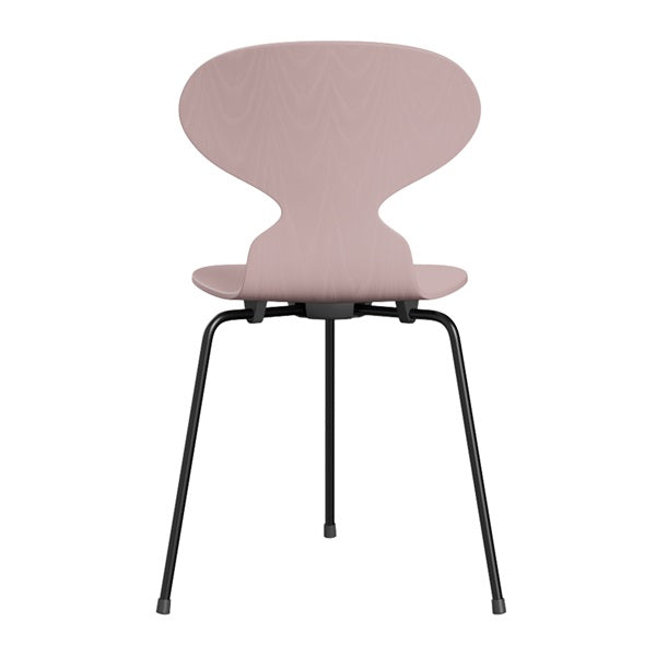 ANT Ant Chair 3100, 3-legged, Colored Ash with Pale Rose and Black Legs