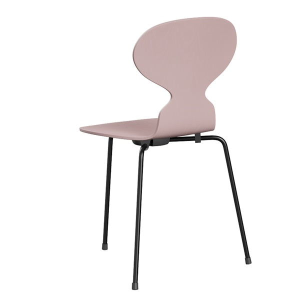 ANT Ant Chair 3100, 3-legged, Colored Ash with Pale Rose and Black Legs