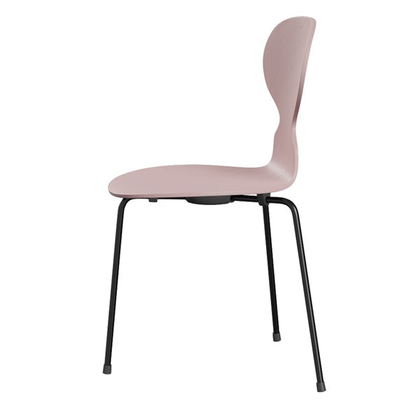 ANT Ant Chair 3100, 3-legged, Colored Ash with Pale Rose and Black Legs