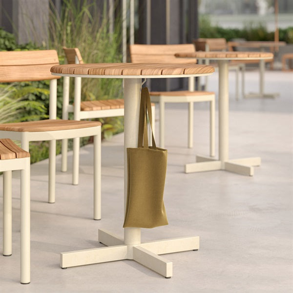 Peragas Cafe Table, Light Ivory