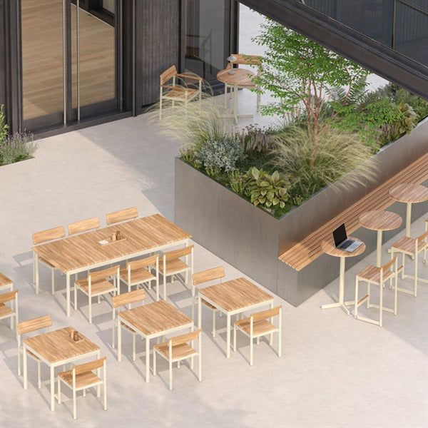 Peragas Cafe Table, Light Ivory