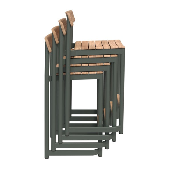 Peragus Counter Stool, Hunter Green