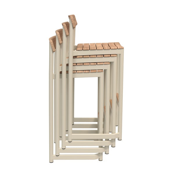 Peragus Bar Stool, Light Ivory