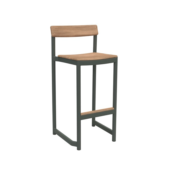 Peragus Bar Stool, Hunter Green
