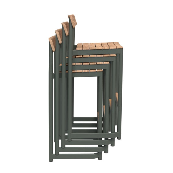Peragus Bar Stool, Hunter Green