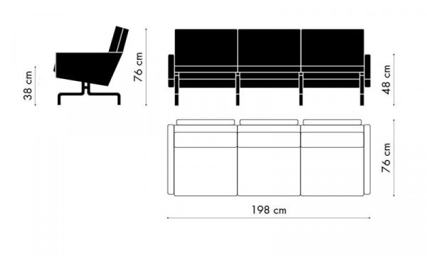 PK31 3-seater sofa, category 4