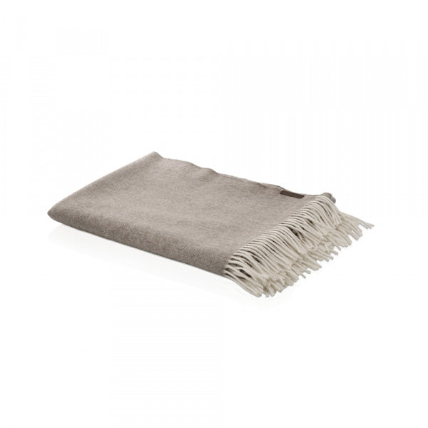 THROW CASHMERE Natural Brown