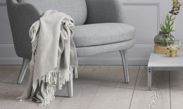 THROW CASHMERE Natural Brown