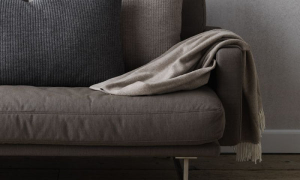THROW CASHMERE Natural Brown