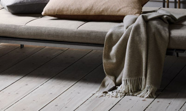 THROW CASHMERE Natural Brown