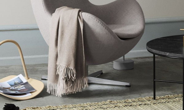 THROW CASHMERE Natural Brown