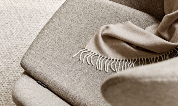 THROW CASHMERE Natural Brown