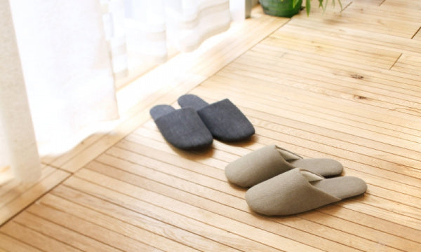 Denim slippers
