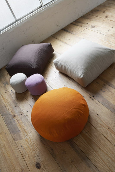 Linen cushion chair cover, round