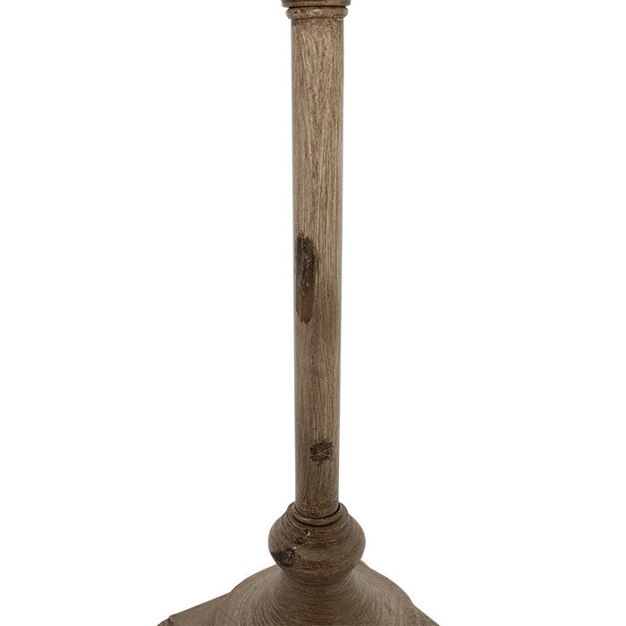 Antique style natural color pillar table lamp