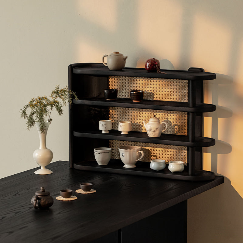 White Ash Rattan Style Shelf