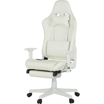 Gaming chair (GM709 with footrest WH/WH)