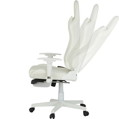 Gaming chair (GM709 with footrest WH/WH)