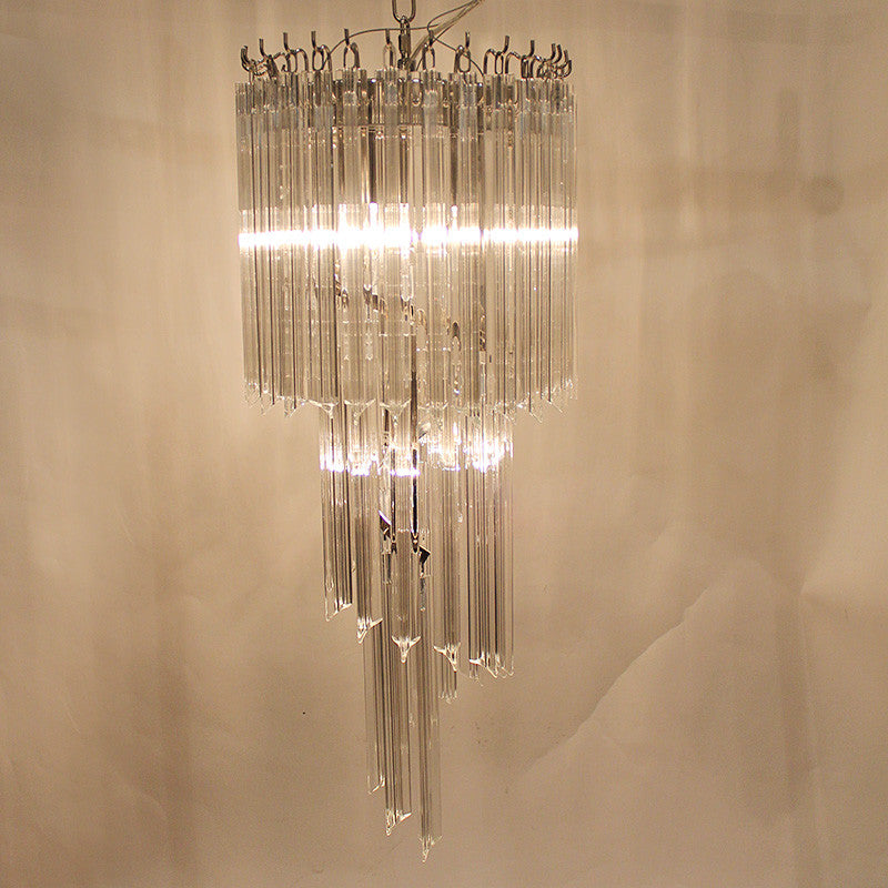 Luxury 4-light glass chandelier