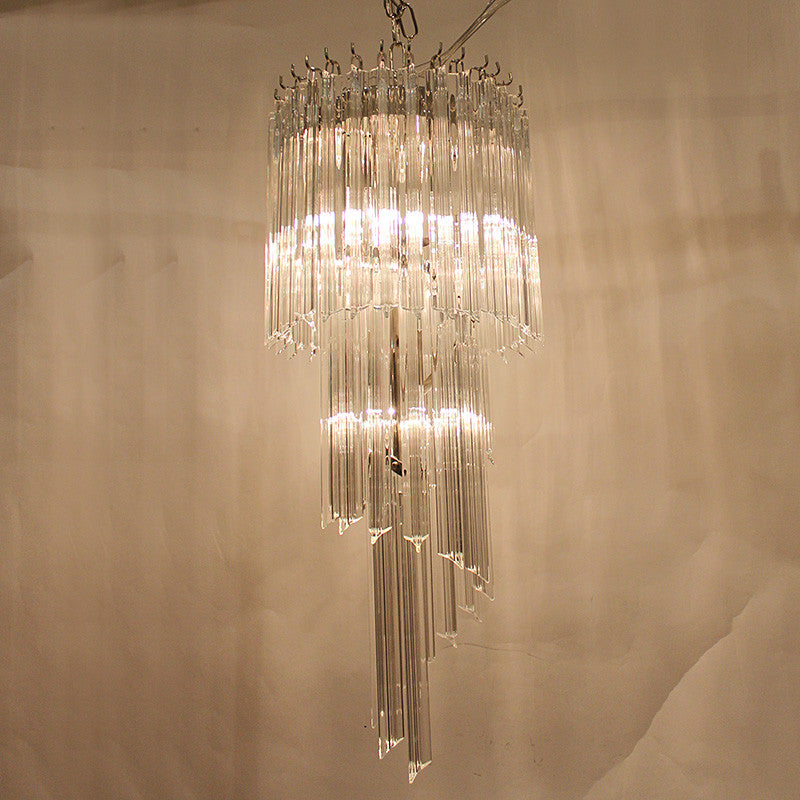Luxury 4-light glass chandelier