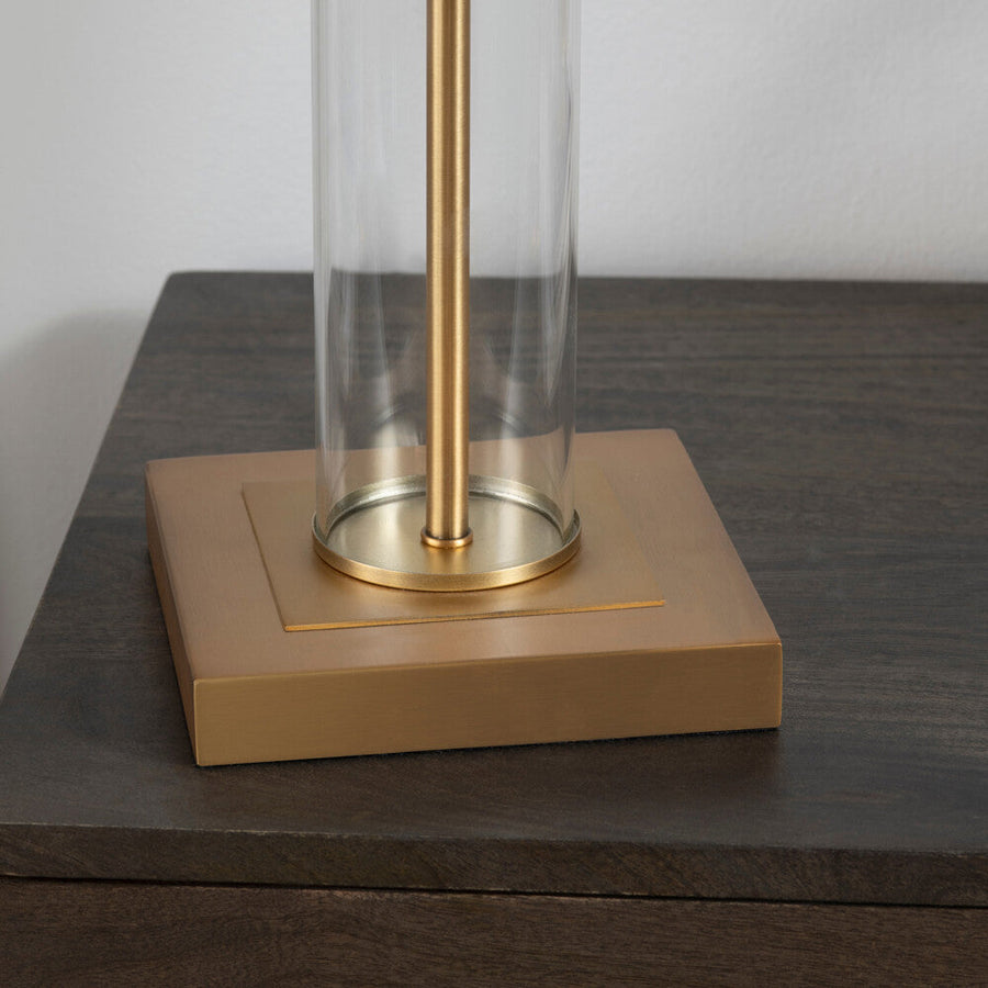 Classic glass x gold table lamp