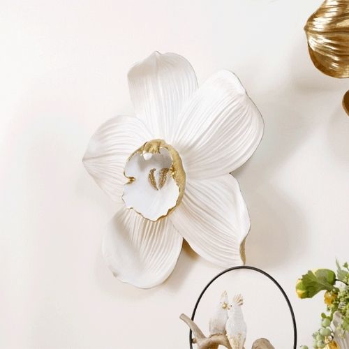 69163 Wall Decoration Orchid White 54cm