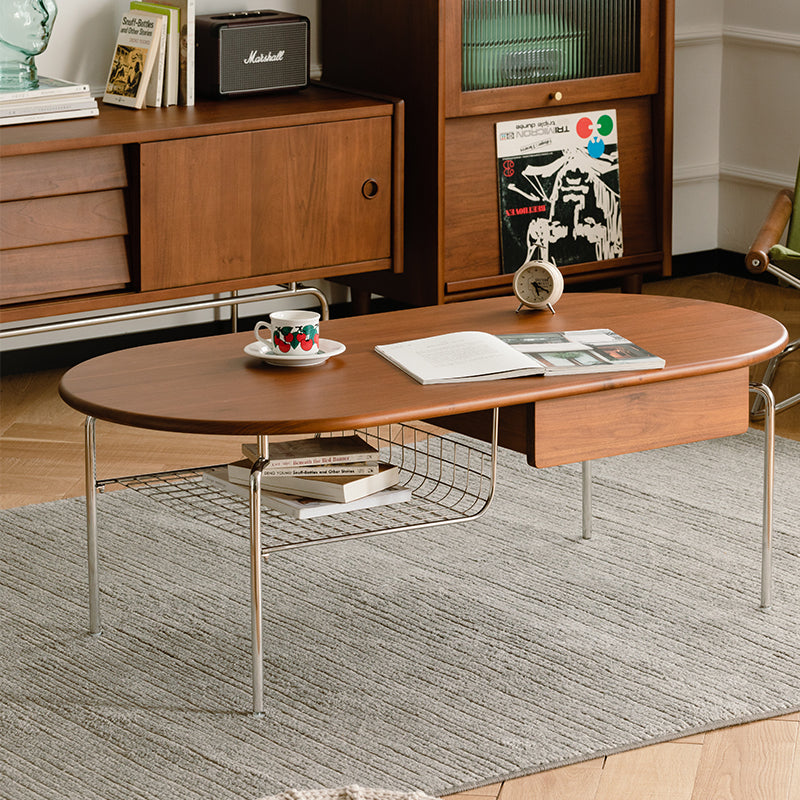 Boxwood and stainless steel legs wooden centre table