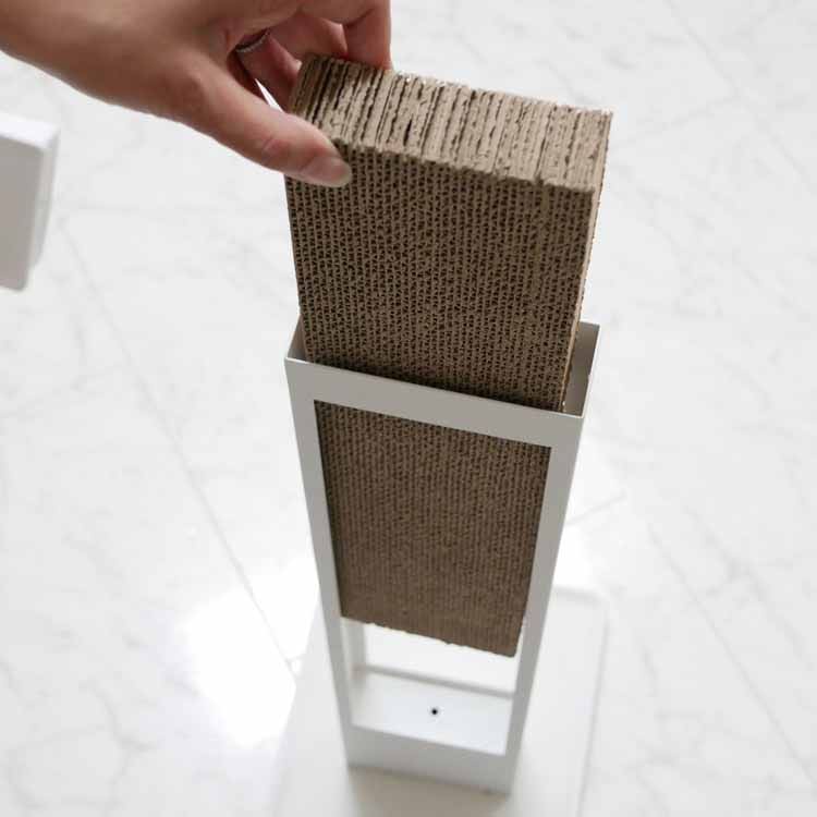 tower 猫の爪とぎスタンド ホワイト