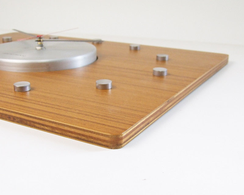 Wall Clock Teak grain Plywood Wall Clock Teak