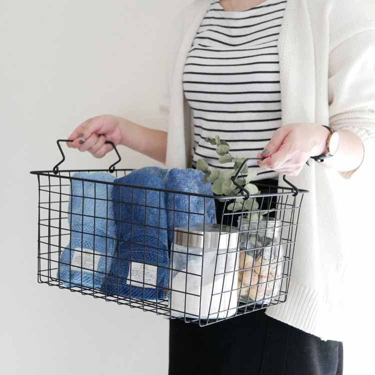 Stacking Basket L Black
