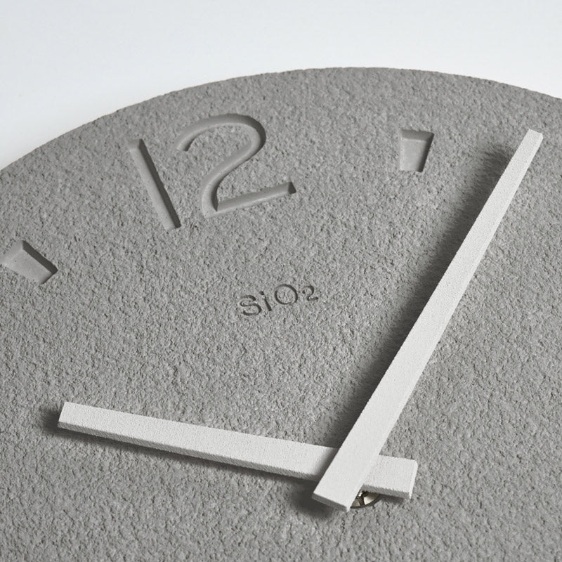 Diatomaceous earth clock scraped off